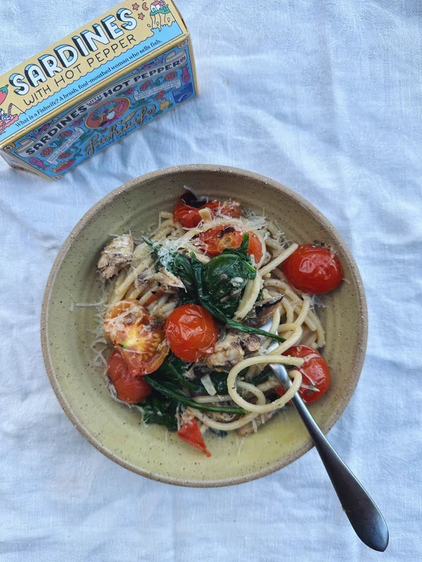 Sardine & Blistered Cherry Tomato Pasta