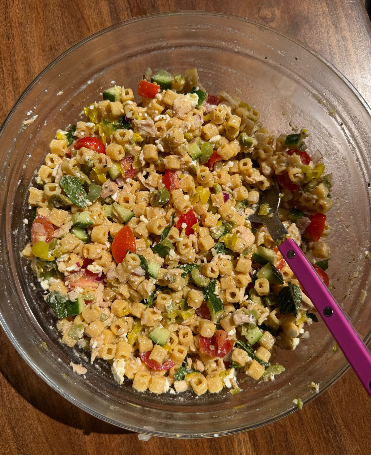 Mediterranean Lemon Tuna Cubetti Pasta Salad
