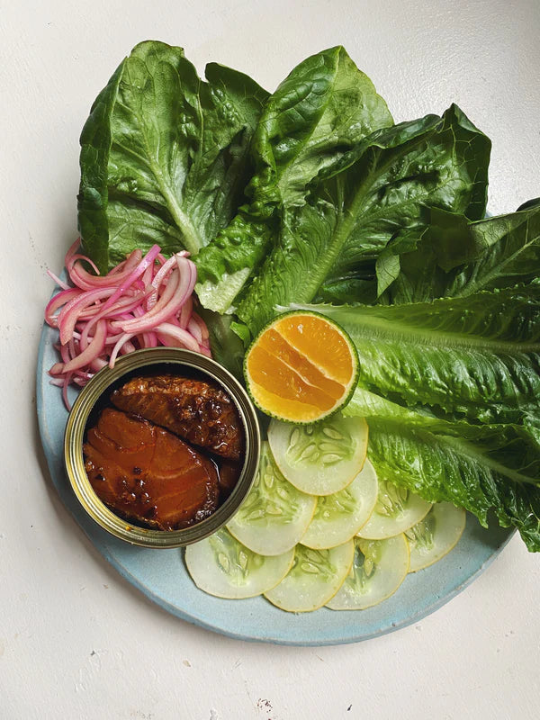 Chili Crisp Salmon Lettuce Wraps