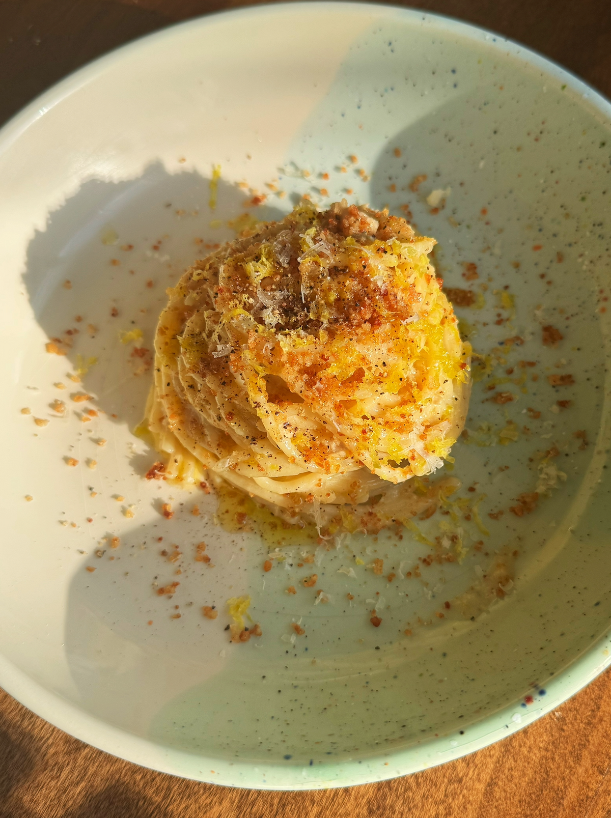 Creamy Tuna Pasta al Limone with Anchovy Breadcrumbs
